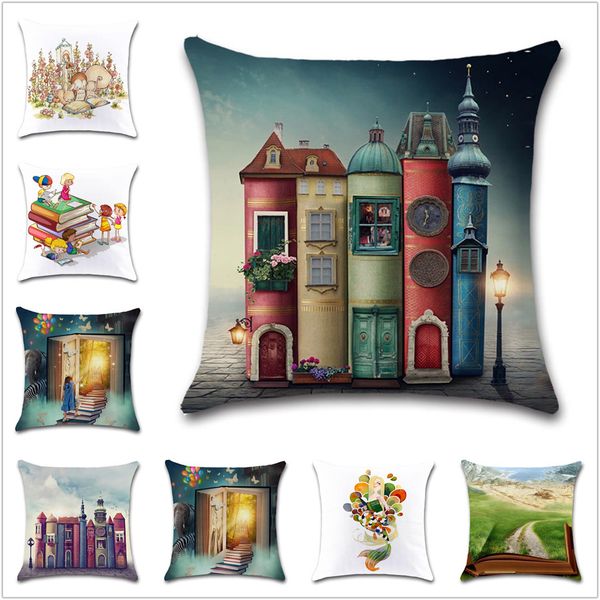 cartoon book castle reading cushion cover decoration coffee chair home sofa car seat friend children bedroom gift pillowcase
cartoon book castle reading cushion cover decoration coffee chair home sofa car seat friend children bedroom gift pillowcase