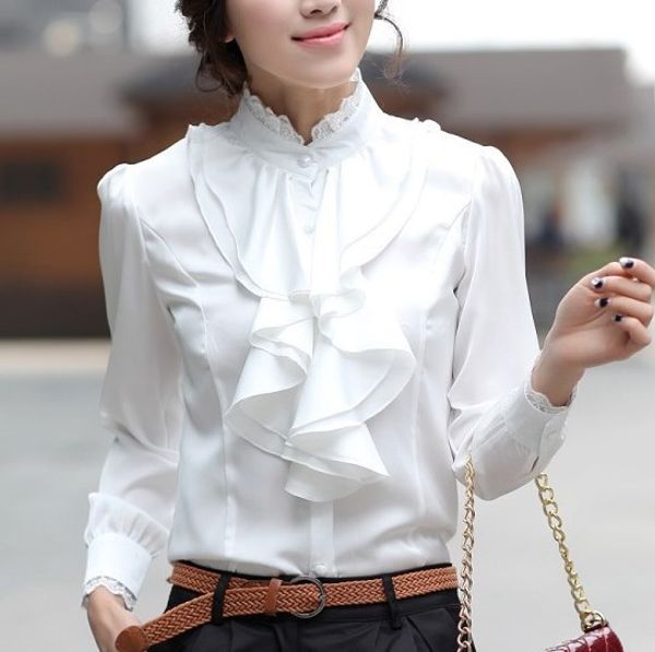 женщины pink white silver топы блузки с длинным рукавом женская работа ruffle рубашки воротник стойка тонкой талии рубашки офис дамы камиза
женщины pink white silver топы блузки с длинным рукавом женская работа ruffle рубашки воротник стойка тонкой талии рубашки офис дамы камиза