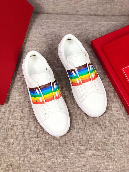 women men casual shoes luxury designer spikes sneaker mesh patchwork matte leather chaussures espadrilles 34-45, Red;white
women men casual shoes luxury designer spikes sneaker mesh patchwork matte leather chaussures espadrilles 34-45, Red;white