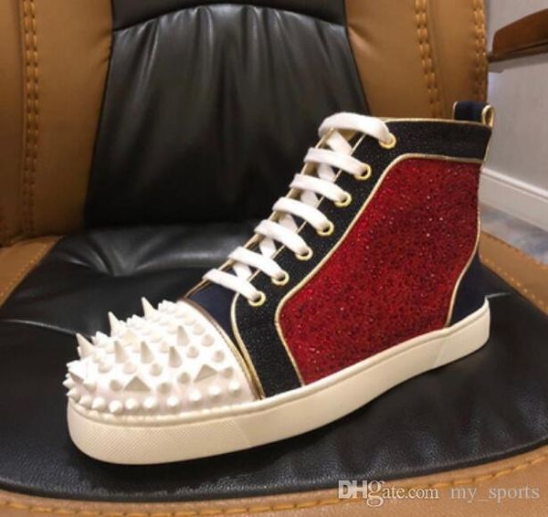 designer red sole rhinstone man women red bottom sneaker spike flat no limit sneakers fashion italy dress shoes size 35-46, Black
designer red sole rhinstone man women red bottom sneaker spike flat no limit sneakers fashion italy dress shoes size 35-46, Black