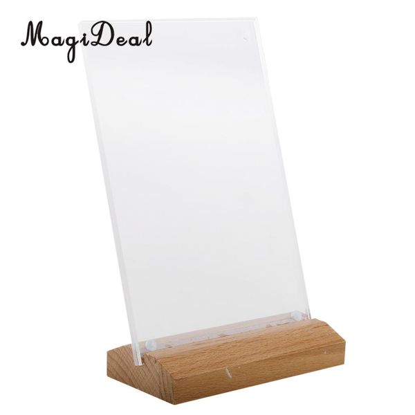 magideal acrylic table tent frame tablep frame menu holder display stand with wood base size a4 a5 a6
magideal acrylic table tent frame tablep frame menu holder display stand with wood base size a4 a5 a6