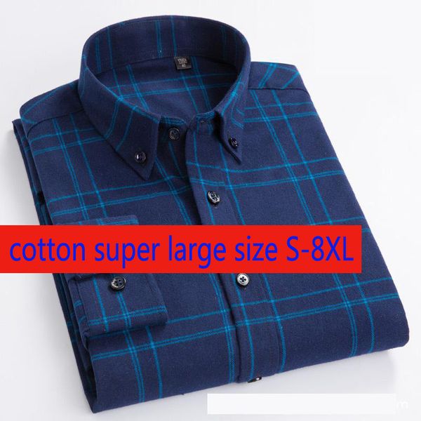 new arrival fashion super large men pure cotton plaid long sleeve large casual shirts casual single breasted plus size s-7xl 8xl, White;black
new arrival fashion super large men pure cotton plaid long sleeve large casual shirts casual single breasted plus size s-7xl 8xl, White;black