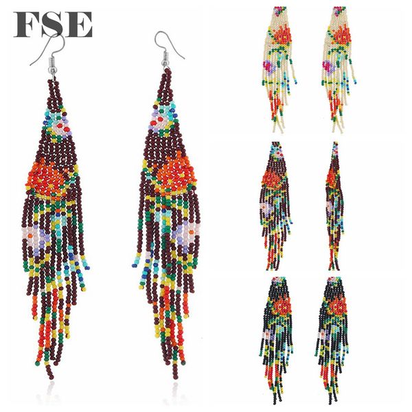 multi color seed beads woven long dangle earrings bohemian beads drop earrings traditional ethnic earrings women handmade jewelry esf2437, Silver
multi color seed beads woven long dangle earrings bohemian beads drop earrings traditional ethnic earrings women handmade jewelry esf2437, Silver
