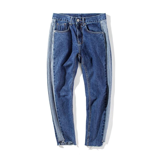 spring and autumn 2020 new youth students men's fashion stitching denim ankle length frayed teenagers pants jeans, Blue
spring and autumn 2020 new youth students men's fashion stitching denim ankle length frayed teenagers pants jeans, Blue