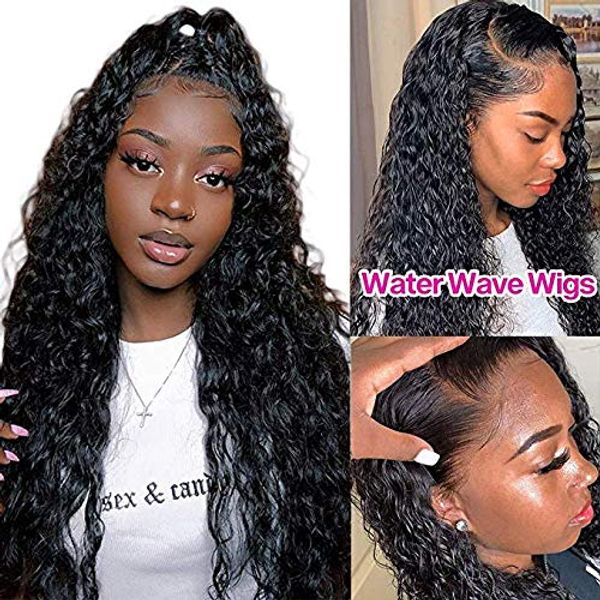 13x6 lace front wigs human hair for black women 150% density brazilian water wave human hair wig with baby hair pre plucked, Black;brown
13x6 lace front wigs human hair for black women 150% density brazilian water wave human hair wig with baby hair pre plucked, Black;brown