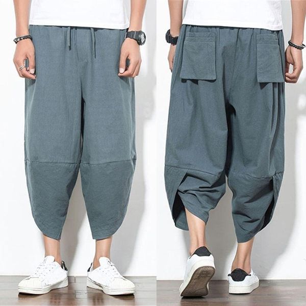 harajuku cotton linen mens harem pants loose calf-length pants men japan style drawstring cross-pants hiphop joggers trousers, Black
harajuku cotton linen mens harem pants loose calf-length pants men japan style drawstring cross-pants hiphop joggers trousers, Black