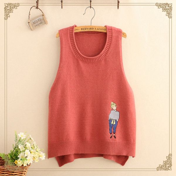 2019 girl embroidered vest female pullover sweater autumn winter 1919082310, Black;white
2019 girl embroidered vest female pullover sweater autumn winter 1919082310, Black;white