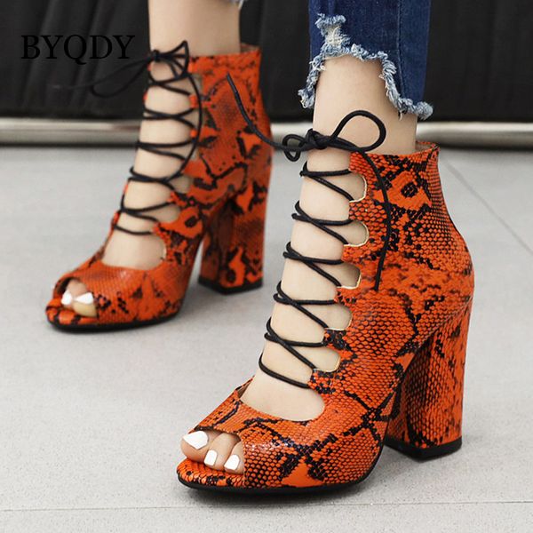 byqdy лето ботильоны змея pattern кожа обувь высокие каблуки open toe коренастый высокие каблуки cross-tie обувь женская гладиатор добыч, Black
byqdy лето ботильоны змея pattern кожа обувь высокие каблуки open toe коренастый высокие каблуки cross-tie обувь женская гладиатор добыч, Black