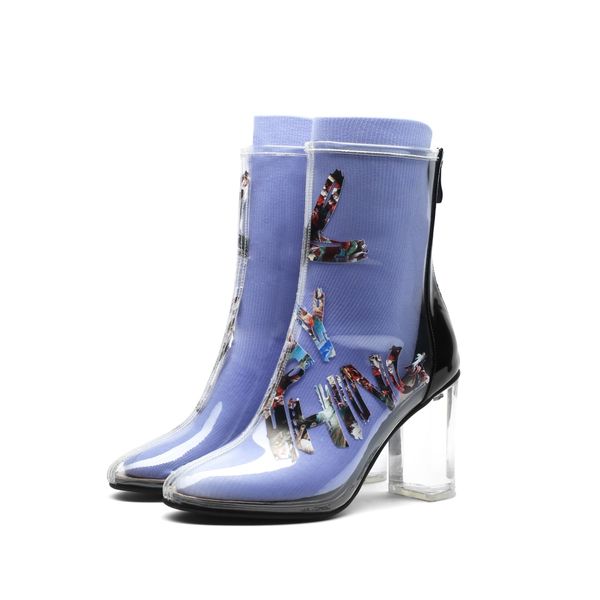 women's boots transparent autumn 2018 new female fashion high boots waterproof ladies white size 33-41, Black
women's boots transparent autumn 2018 new female fashion high boots waterproof ladies white size 33-41, Black