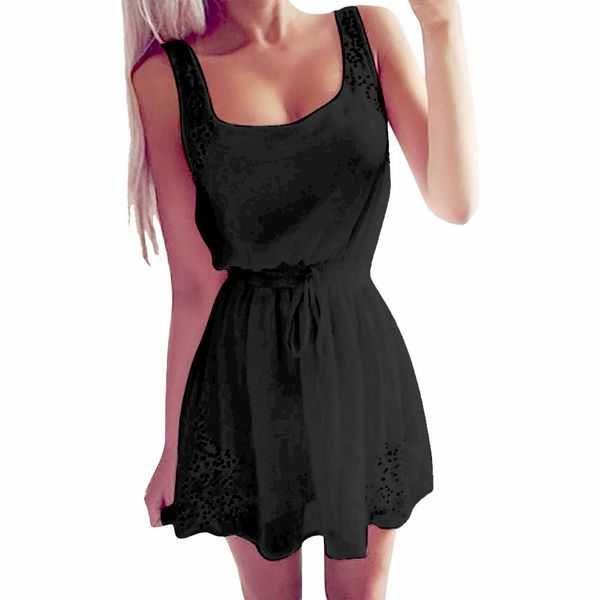 tank dress for women casual sleeveless mini dress o neck dresses chiffon hollow out lace up elegant 2019 summer new, Black;gray
tank dress for women casual sleeveless mini dress o neck dresses chiffon hollow out lace up elegant 2019 summer new, Black;gray