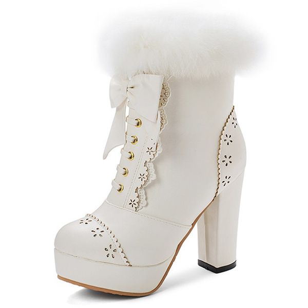 butterfly knot winter boots women high heels fashion leather ankle boots for women with fur platform, Black
butterfly knot winter boots women high heels fashion leather ankle boots for women with fur platform, Black