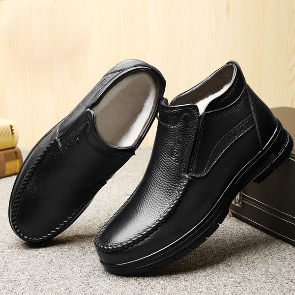 winter boots men genuine leather shoes warm cotton shoes for cold winter cow leather male footwear slip on black brown ka2055
winter boots men genuine leather shoes warm cotton shoes for cold winter cow leather male footwear slip on black brown ka2055
