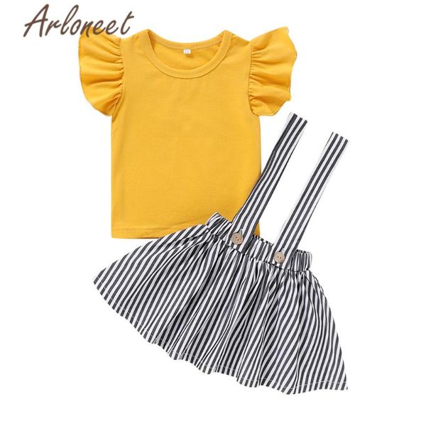arloneet clothes children baby girls striped suspender skirt cotton girls short sleeve t shirt ruffles 2pcs infant outfits, White
arloneet clothes children baby girls striped suspender skirt cotton girls short sleeve t shirt ruffles 2pcs infant outfits, White
