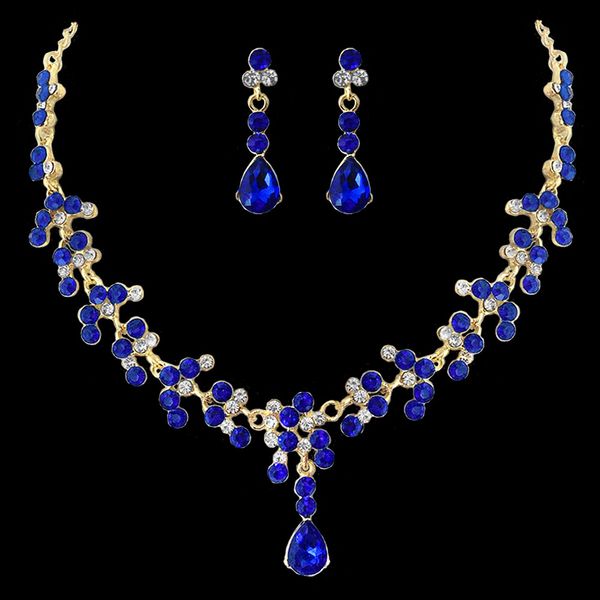 sapphire earrings & necklace bridal jewelry sets for women elegant wedding jewelry set aniversary formal events jewelry, Silver
sapphire earrings & necklace bridal jewelry sets for women elegant wedding jewelry set aniversary formal events jewelry, Silver