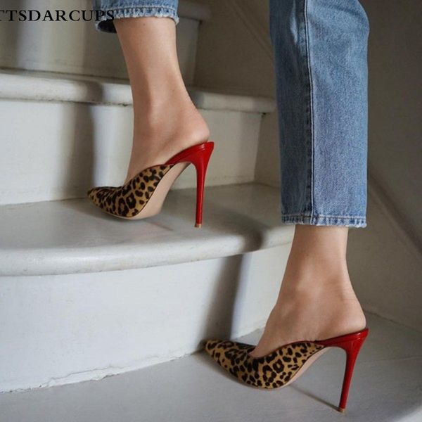 ttsdarcups summer high heels shose woman spiky leopard-print baotou slippers sandals plus size 35-40, Black
ttsdarcups summer high heels shose woman spiky leopard-print baotou slippers sandals plus size 35-40, Black