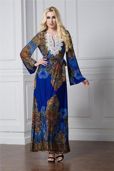fashion bohemia large size women's fat mm trumpet sleeve dress large long size beach dress ice silk high waist female
fashion bohemia large size women's fat mm trumpet sleeve dress large long size beach dress ice silk high waist female