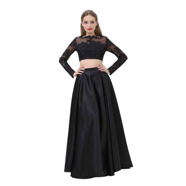 mb016 jewel neck prom dress long sleeve full skirt 2 peice lace appliques women formal long party dresses black prom dresses robe de soiree
mb016 jewel neck prom dress long sleeve full skirt 2 peice lace appliques women formal long party dresses black prom dresses robe de soiree
