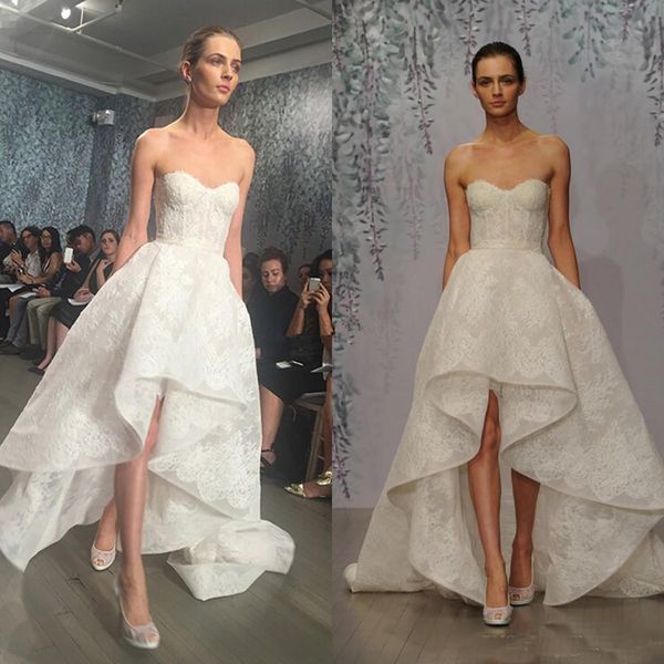 Gorgeous Lace Wedding Dresses Short Boning Exposed High Low Bridal Gowns Custom Made Wedding Dresses Vestidos
Gorgeous Lace Wedding Dresses Short Boning Exposed High Low Bridal Gowns Custom Made Wedding Dresses Vestidos