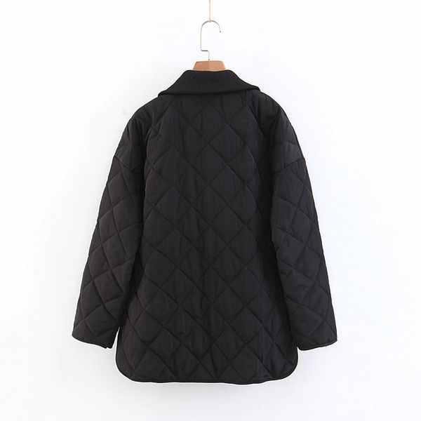 winter solid color casual warm and comfortable cotton coat ladies diamond long-sleeved cotton clothes, Black
winter solid color casual warm and comfortable cotton coat ladies diamond long-sleeved cotton clothes, Black