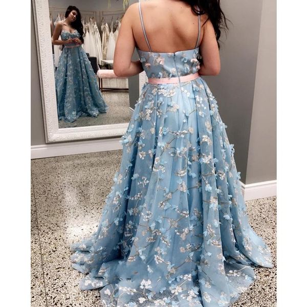 Gorgeous 2019 Sky Blue Evening Dresses 3D Applique Prom Gowns Special Occasion Dress Formal Wear robes de soirée Abendkleider
Gorgeous 2019 Sky Blue Evening Dresses 3D Applique Prom Gowns Special Occasion Dress Formal Wear robes de soirée Abendkleider