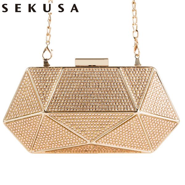 sekusa fashion luxury hollow out style evening bags metal rhinestones clutch bags with shoulder chain
sekusa fashion luxury hollow out style evening bags metal rhinestones clutch bags with shoulder chain