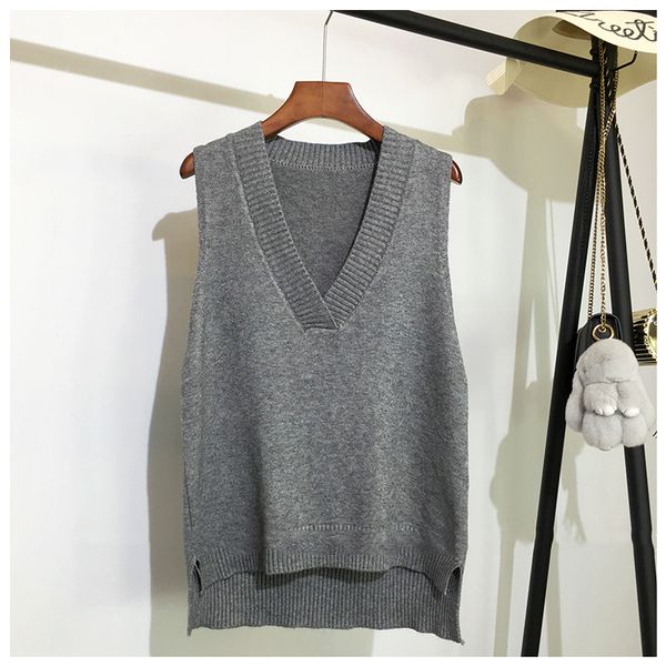 15 colors knit wool sweater vest women spring 2020 korean style casual v neck sleeveless pullover black grey pink knitwear t424, White;black
15 colors knit wool sweater vest women spring 2020 korean style casual v neck sleeveless pullover black grey pink knitwear t424, White;black