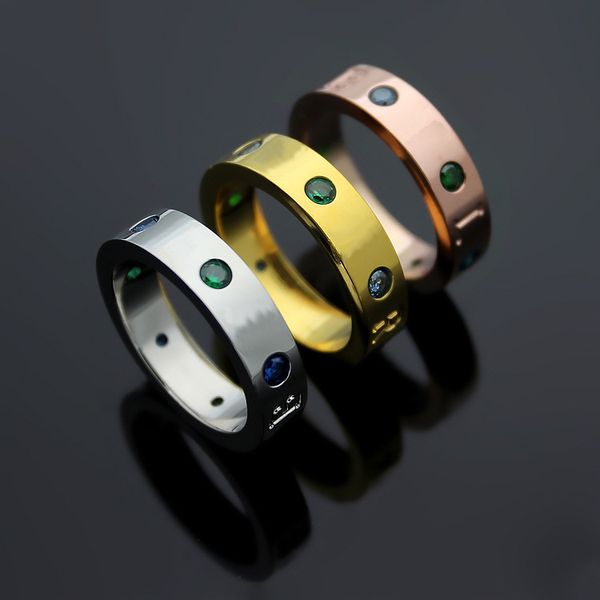 2020 designer titanium steel jewelry b letter color diamond ring blue-green powder purple white diamond ring couple to ring, Silver
2020 designer titanium steel jewelry b letter color diamond ring blue-green powder purple white diamond ring couple to ring, Silver
