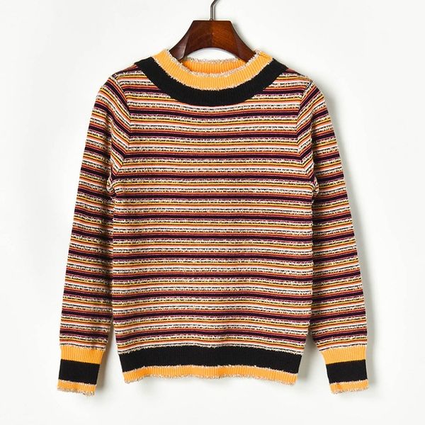 fashion striped women sweater 2019 autumn hit color striped round neck long sleeve knitted sweater ladies knitted pullovers, White;black
fashion striped women sweater 2019 autumn hit color striped round neck long sleeve knitted sweater ladies knitted pullovers, White;black