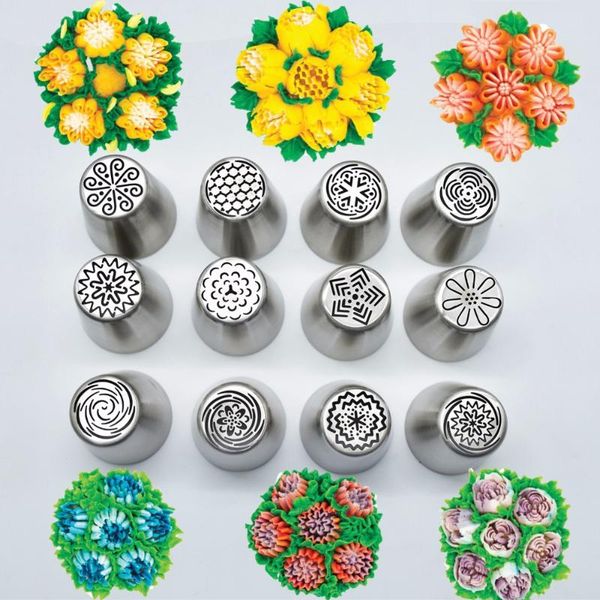 12pcs russian flower pastry nozzles cupcake set stainless steel icing cream sugarcraft for cake decoration baking&pastry tools
12pcs russian flower pastry nozzles cupcake set stainless steel icing cream sugarcraft for cake decoration baking&pastry tools