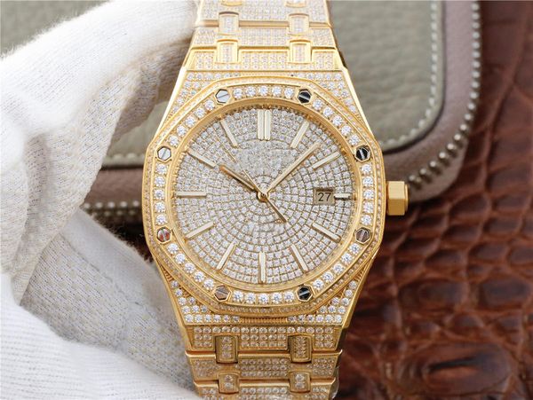 super diamond watch 15400 orologio di lusso 316l 3120 automatic mechanical movement watches 41mm waterproof designer watches folding clasp, Slivery;brown
super diamond watch 15400 orologio di lusso 316l 3120 automatic mechanical movement watches 41mm waterproof designer watches folding clasp, Slivery;brown