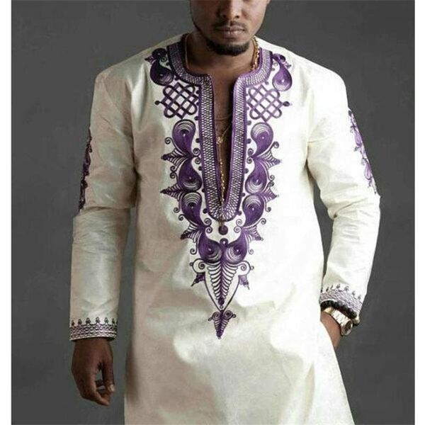 ethnic clothing man african traditional dashiki shirt casual print long sleeve riche bazin v-neck tees fashion africa, Red
ethnic clothing man african traditional dashiki shirt casual print long sleeve riche bazin v-neck tees fashion africa, Red