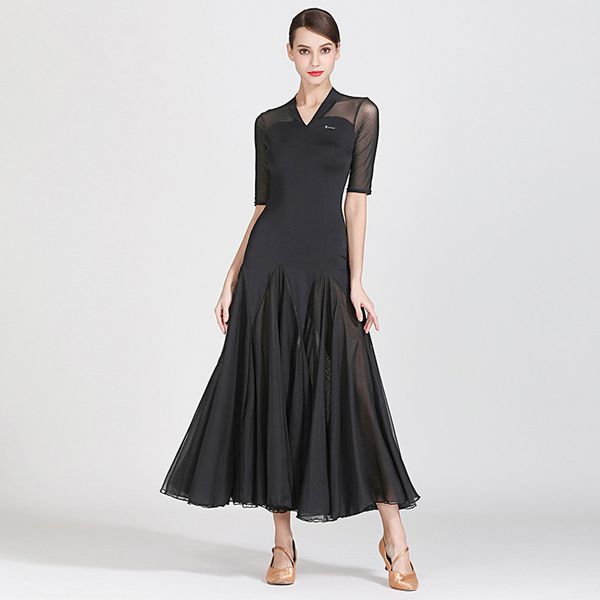 new red v neck ballroom dance dress woman modern waltz tango dance dresses standard ballroom latin performance costumes, Black;red 
new red v neck ballroom dance dress woman modern waltz tango dance dresses standard ballroom latin performance costumes, Black;red
