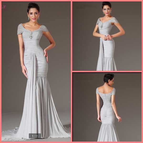 silver pleated beaded evening dresses 2019 mermaid v-neck cap sleeves chiffon plus size long evening gown prom dresses robe de soiree, Black;red
silver pleated beaded evening dresses 2019 mermaid v-neck cap sleeves chiffon plus size long evening gown prom dresses robe de soiree, Black;red