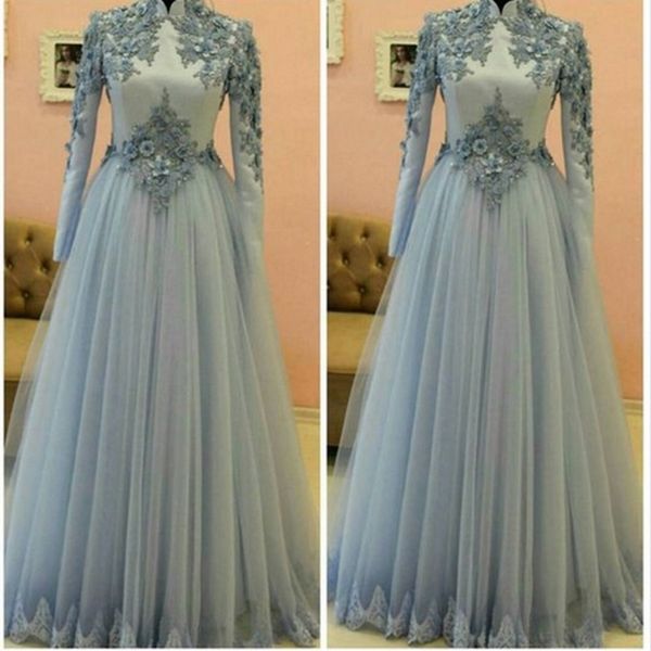 2020 elegant woman plus size long muslim arabic long sleeves evening gowns prom tulle dresses formal party light sky blue dress, Black
2020 elegant woman plus size long muslim arabic long sleeves evening gowns prom tulle dresses formal party light sky blue dress, Black