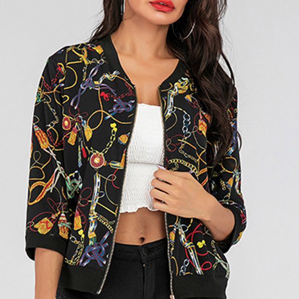 womens printed zipper coat summer loose casual breathable sunscreen coat k2, Black;brown
womens printed zipper coat summer loose casual breathable sunscreen coat k2, Black;brown