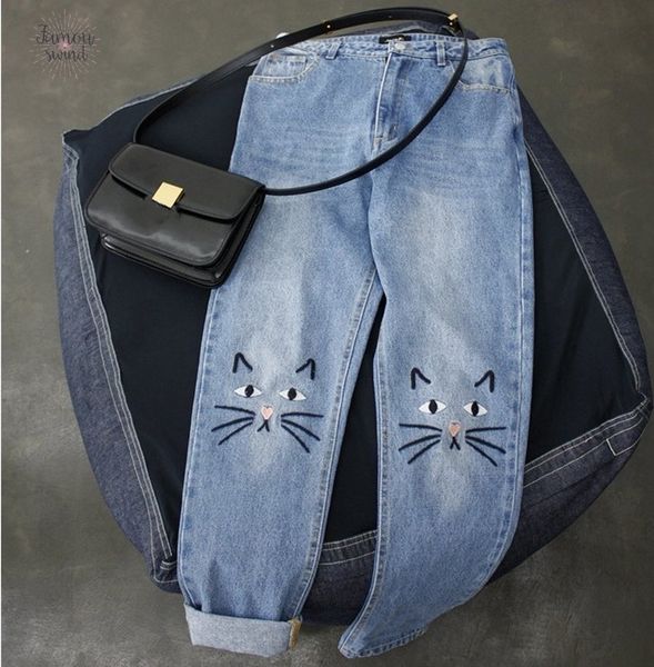 cat cute женщины джинсы вышивки pattern женщины push up джинсы высокой талией брюки джинсовые boyfriend jeans femme, Blue
cat cute женщины джинсы вышивки pattern женщины push up джинсы высокой талией брюки джинсовые boyfriend jeans femme, Blue