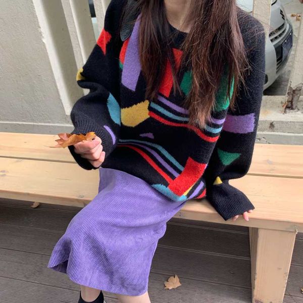геометрические узоры harajuku лоскутная женщины свитера девушка cute модные сыпучие перемычки зимняя толстые трикотажные круглый воротник пу, White;black
геометрические узоры harajuku лоскутная женщины свитера девушка cute модные сыпучие перемычки зимняя толстые трикотажные круглый воротник пу, White;black