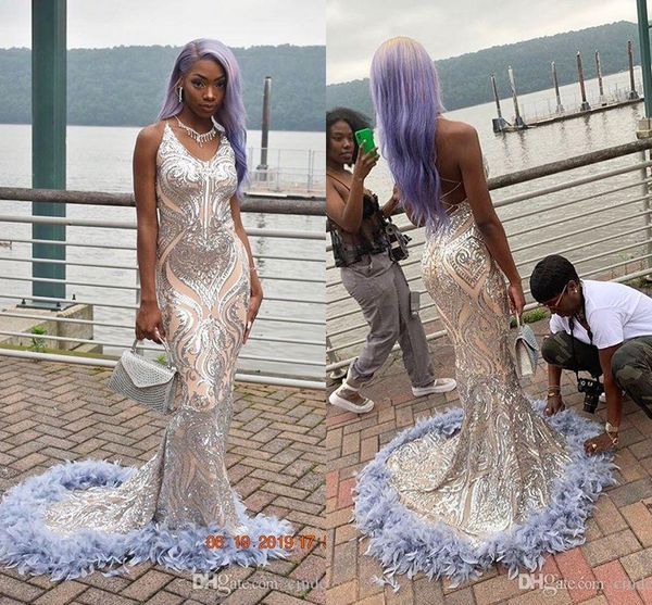 2020 african silver feather русалка пром платья длинные v шеи русалка вечернее платье lace светоотражающие платья, Black
2020 african silver feather русалка пром платья длинные v шеи русалка вечернее платье lace светоотражающие платья, Black