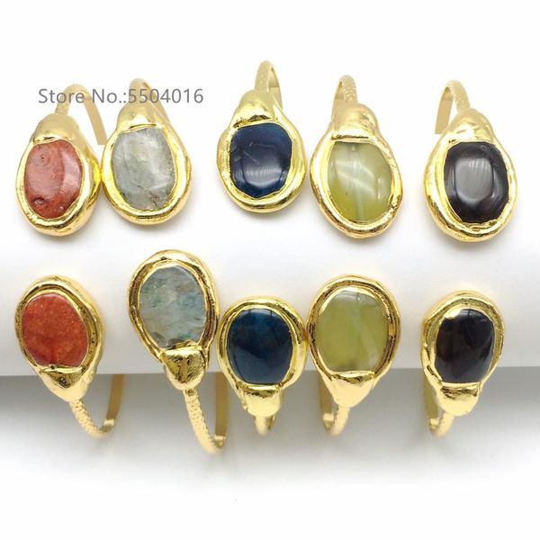 5pcs gold color copper bangles mixed colors nature agates stone cuff bangles metal brass electroplated bangle for women jewelry, Black
5pcs gold color copper bangles mixed colors nature agates stone cuff bangles metal brass electroplated bangle for women jewelry, Black