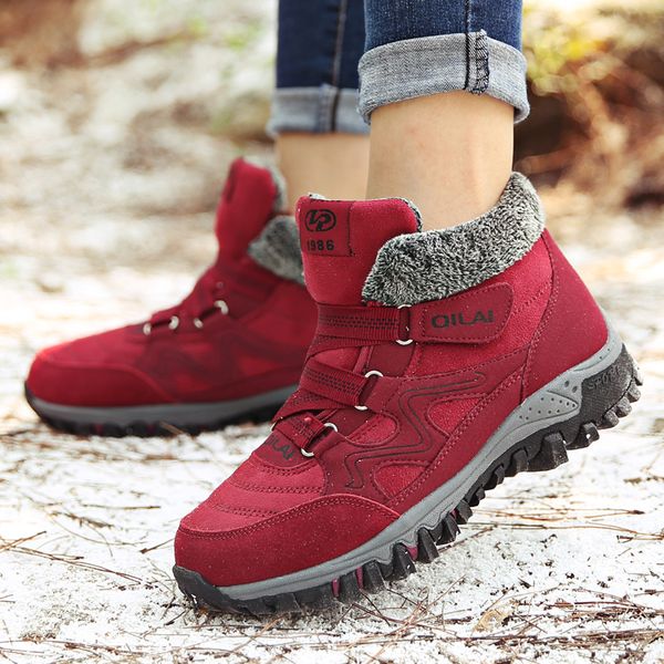 women ankle boots 2019 new woman keep warm with fur outdoor waterproof snow boots sneakers short plush shoes botas mujer, Black
women ankle boots 2019 new woman keep warm with fur outdoor waterproof snow boots sneakers short plush shoes botas mujer, Black