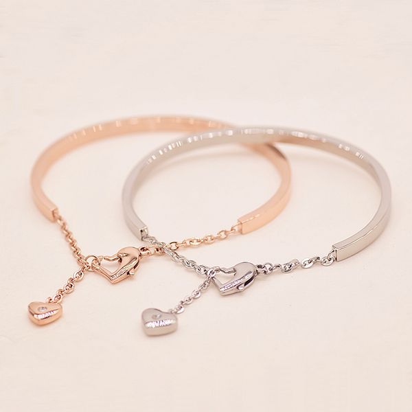 yun ruo 2020 brand jewelry rose gold colors heart pendant bangle 316l stainless steel fashion woman not fade, Black
yun ruo 2020 brand jewelry rose gold colors heart pendant bangle 316l stainless steel fashion woman not fade, Black