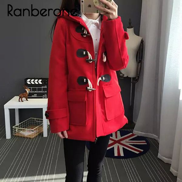 ranberone duffle coat long turn down horn button hooded collar woolen overcoat wide waisted manteau femme out wear winter coats, Black
ranberone duffle coat long turn down horn button hooded collar woolen overcoat wide waisted manteau femme out wear winter coats, Black
