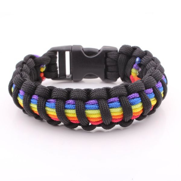 rainbow stripe paracord bracelet, survival bracelet outdoor camping quick release bracelet. climbing camping survival equipment
rainbow stripe paracord bracelet, survival bracelet outdoor camping quick release bracelet. climbing camping survival equipment