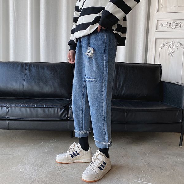 shattered jeans men's fashion washed retro casual jeans pants man streetwear wild hip hop loose straight denim trousers mens, Blue
shattered jeans men's fashion washed retro casual jeans pants man streetwear wild hip hop loose straight denim trousers mens, Blue