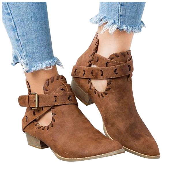leisure rome women's ankle boots ladies solid shoes large size low heels buckle short boots women winter 2019 bota feminina, Black
leisure rome women's ankle boots ladies solid shoes large size low heels buckle short boots women winter 2019 bota feminina, Black