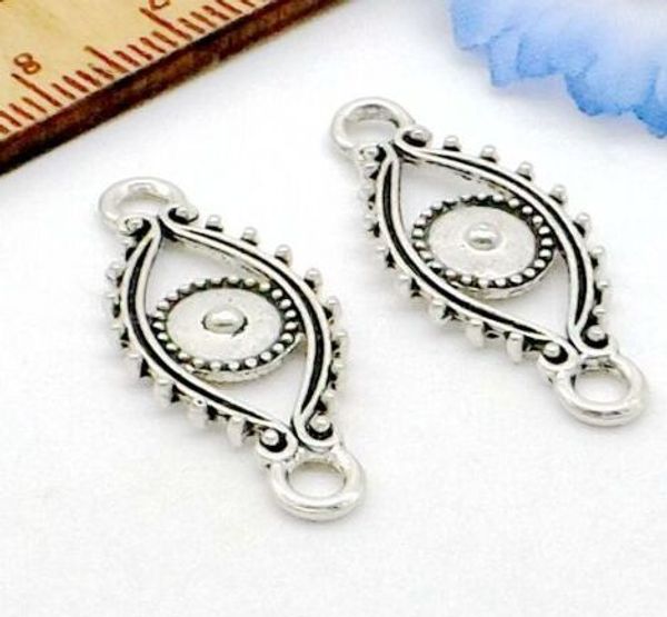 100pcs antique silver three evil eye connectors pendant charms for necklace jewelry making findings 29x12mm
100pcs antique silver three evil eye connectors pendant charms for necklace jewelry making findings 29x12mm