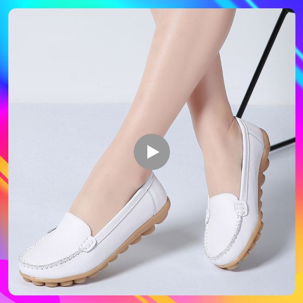 women loafers genuine leather flat mother shoes soft slip on shoes for women casual ballet flats comfortable ladies loafers 3591, Black
women loafers genuine leather flat mother shoes soft slip on shoes for women casual ballet flats comfortable ladies loafers 3591, Black