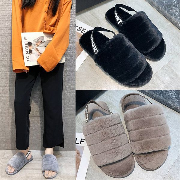 women spring autumn hairy open toe rubber material solid color plush slippers keep warm wear home cotton slippers women shoes, Black
women spring autumn hairy open toe rubber material solid color plush slippers keep warm wear home cotton slippers women shoes, Black