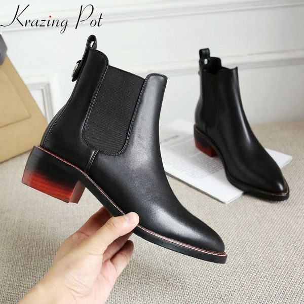 krazing pot 2019 full grain leather luxury colorful square heels movie star keep warm pointed toe metal rivets ankle boots l38, Black
krazing pot 2019 full grain leather luxury colorful square heels movie star keep warm pointed toe metal rivets ankle boots l38, Black