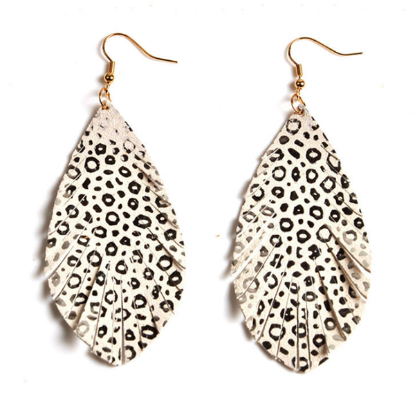 new autumn winter bling leopard zebra printed leather pu leaf dangle earring for women girls holiday party gift accessories, Silver
new autumn winter bling leopard zebra printed leather pu leaf dangle earring for women girls holiday party gift accessories, Silver